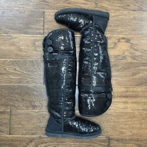 UGG Over the Knee Bailey Button Sparkle Tall Boots Women’s 6